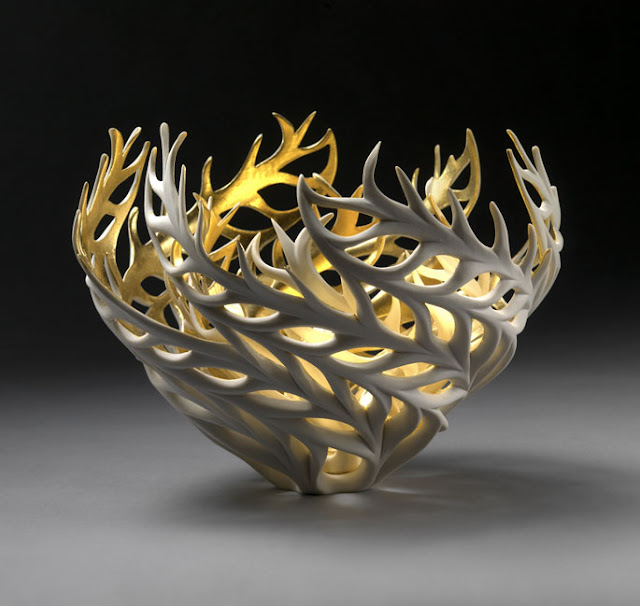 Nature-Inspired Porcelain Sculptures Glow From Within