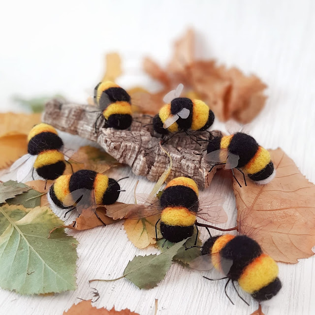 needlefelt bumble bee swarm