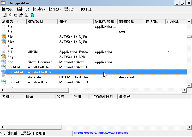 最新版FileTypesMan，自訂所有檔案副檔名預設要用什麼程式開啟，繁體中文綠色免安裝版！