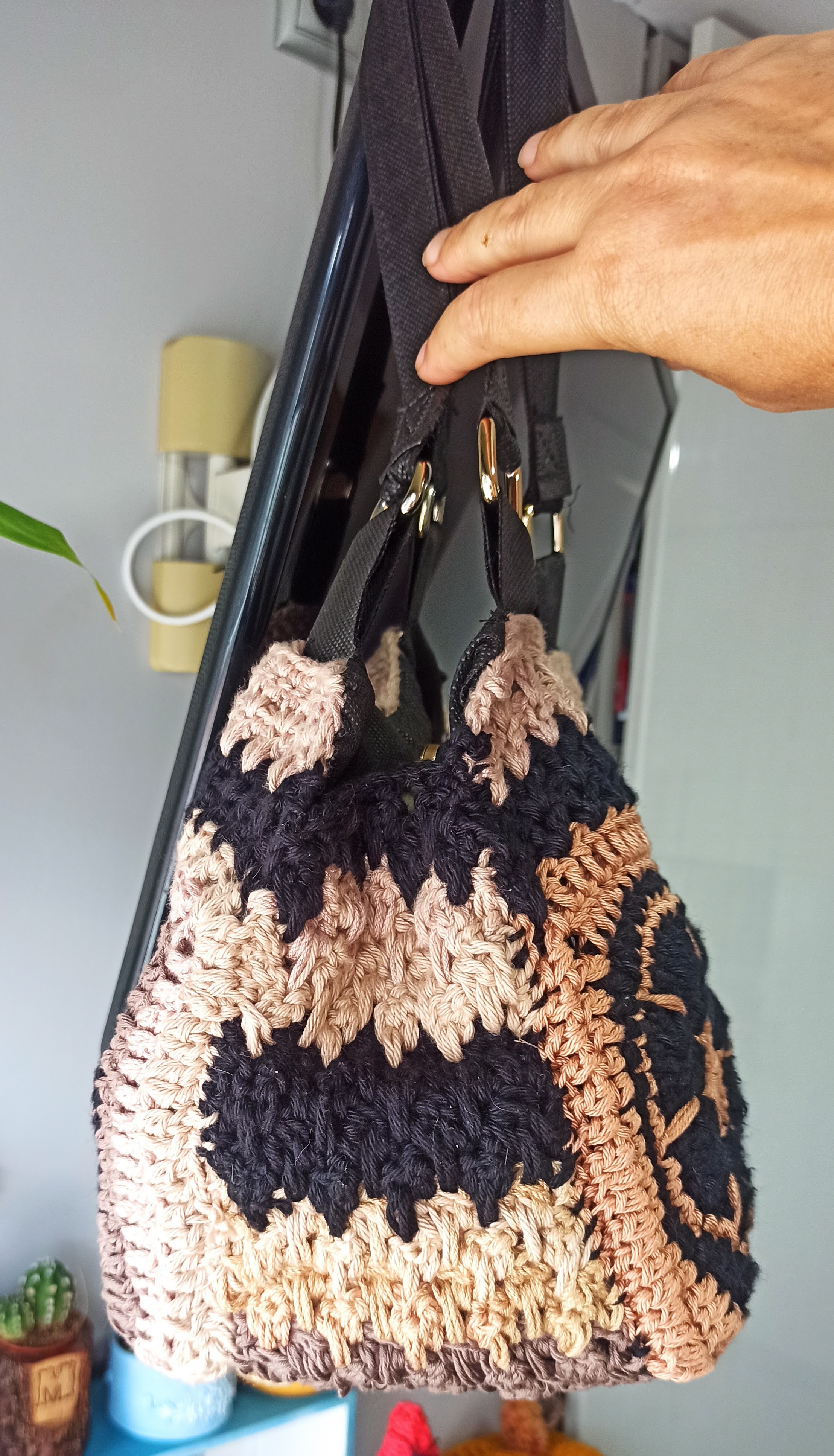 Desde mi terraza,el refugio de Mayte Bolso ganchillo