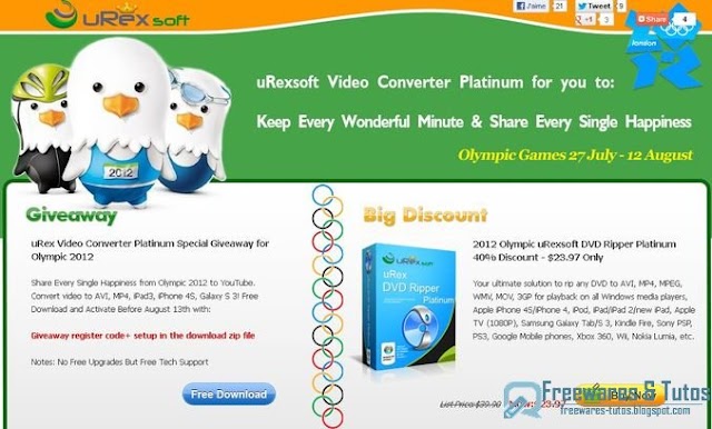 Offre promotionnelle : uRex Video Converter Platinum gratuit ! (3ème édition)