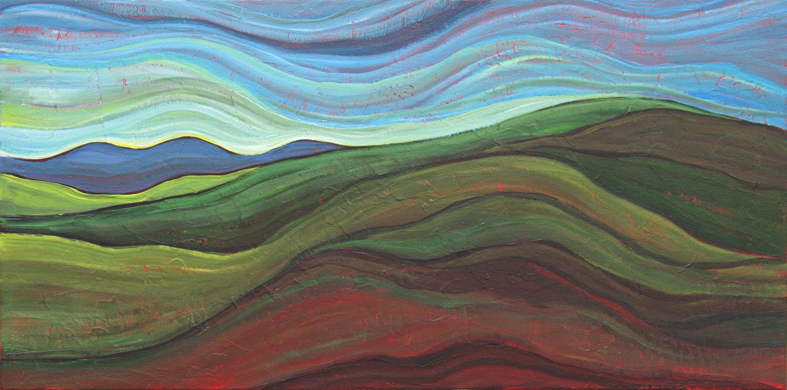 Sage Mountain Studio Hill Country Abstract Paintings The 'Wavy Lines