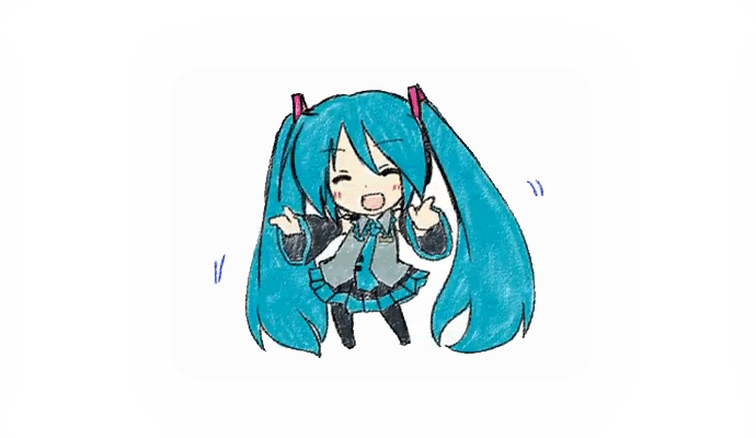 Хатсуне мику рисунок для срисовки