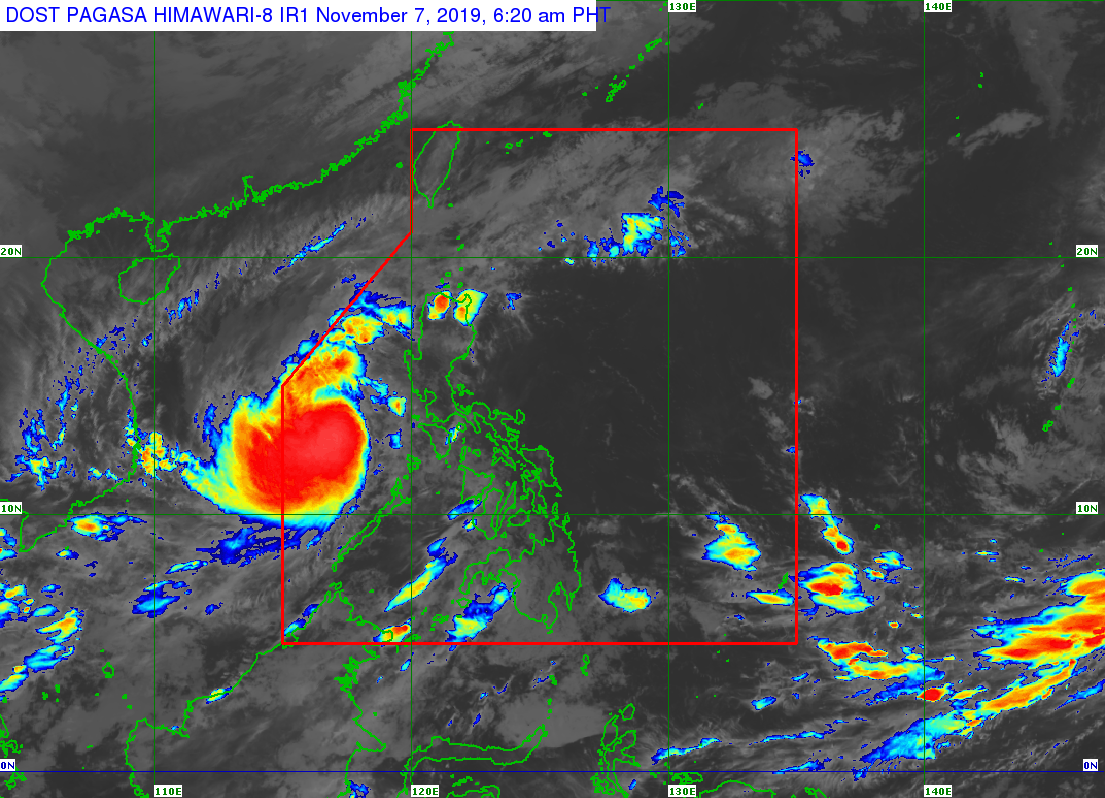 Satellite image of Tropical Storm 'Quiel' as of 6:20 am on Thursday