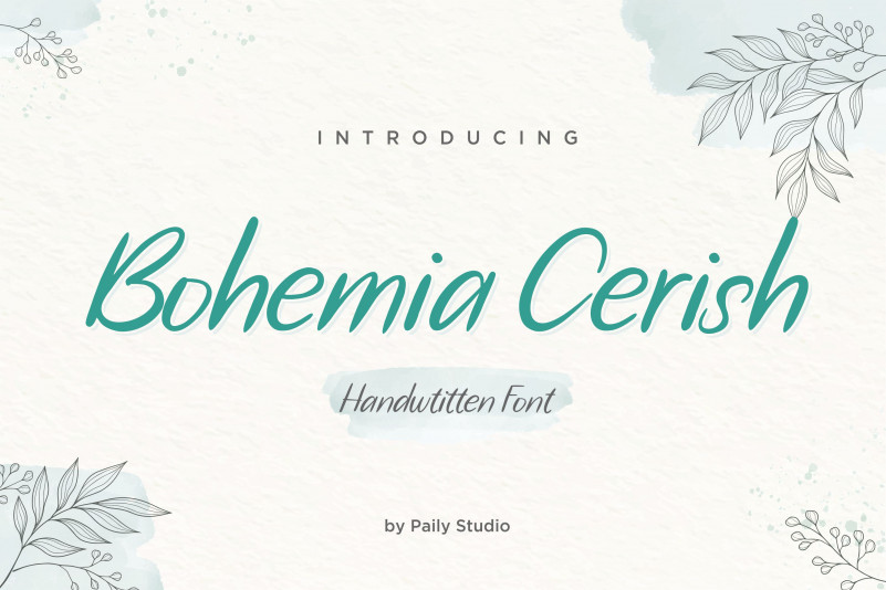 Bohemia Cerish Font - Free Handwritten Typeface