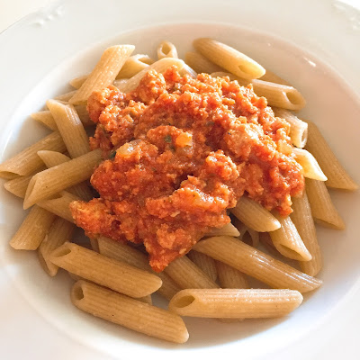 Macarrones Integrales Con Salsa Boloñesa
