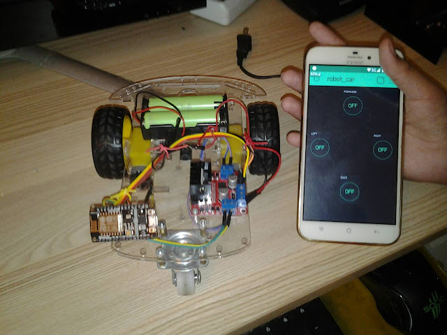 โปรเจค หุ่นยนต์ ESP8266 NodeMCU V2 ควบคุมด้วย แอพ Blynk