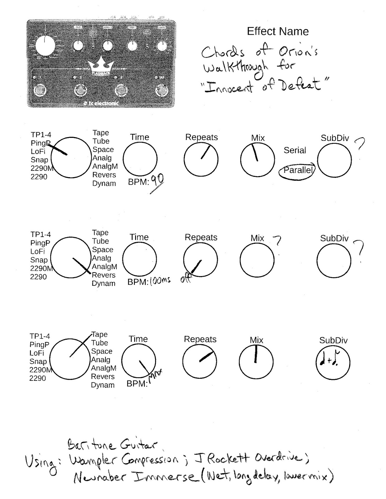 ambient guitar music by whispersinspace TC Electronic Flashback Triple