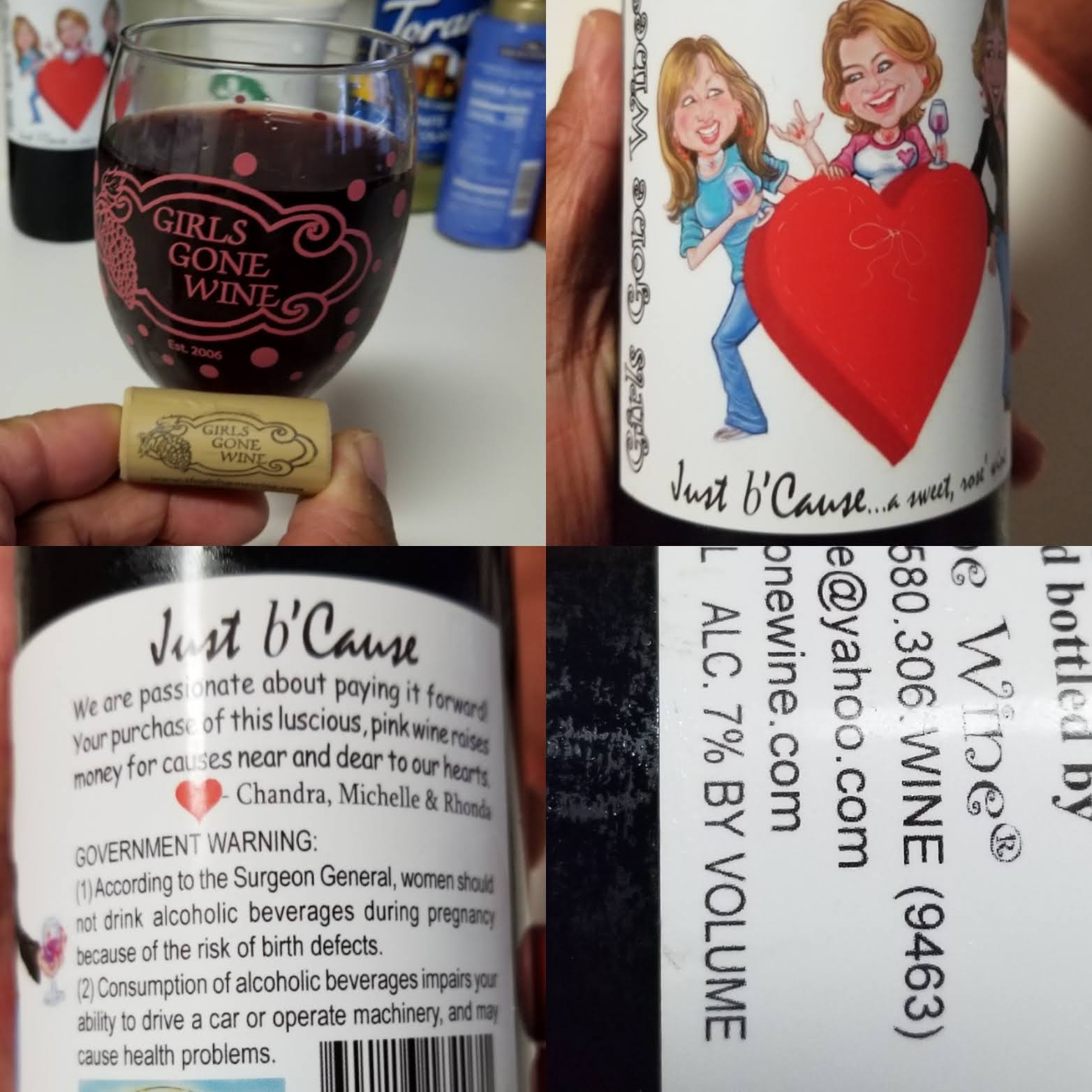 The Winos' Wine Guide Girls Gone Wine Just b'Cause Sweet Rose Wine 