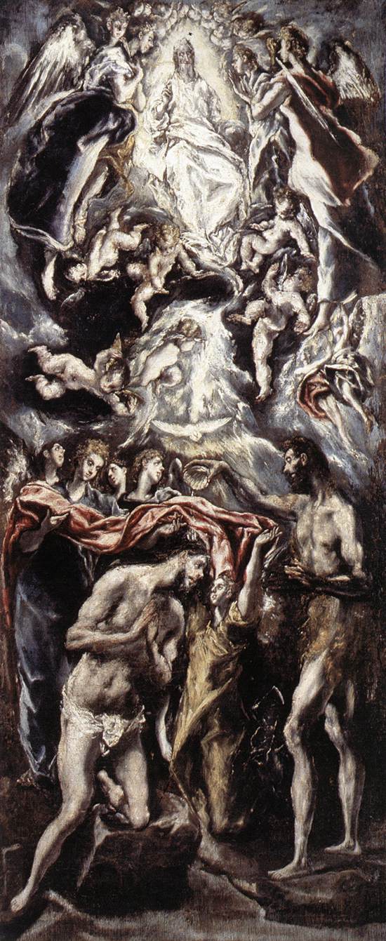The Baptism of Christ, El Greco [Web Gallery of Art]