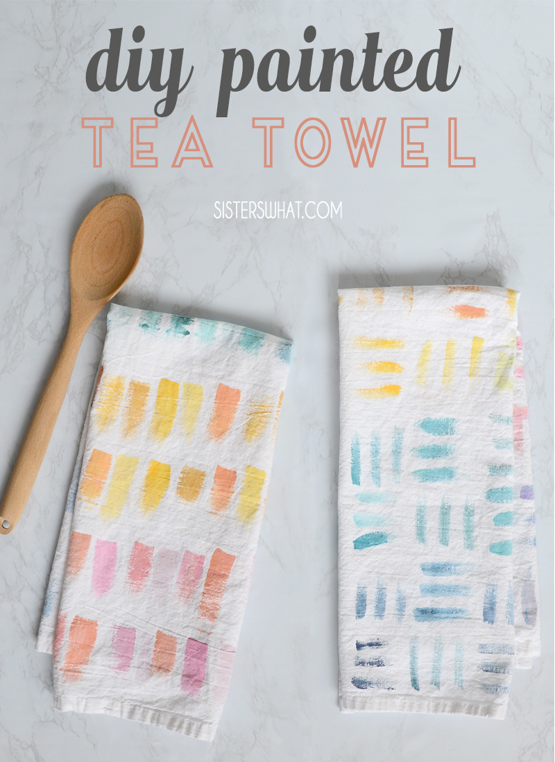 DIY Tea Towel Tutorial (Stamped Kitchen Towels)