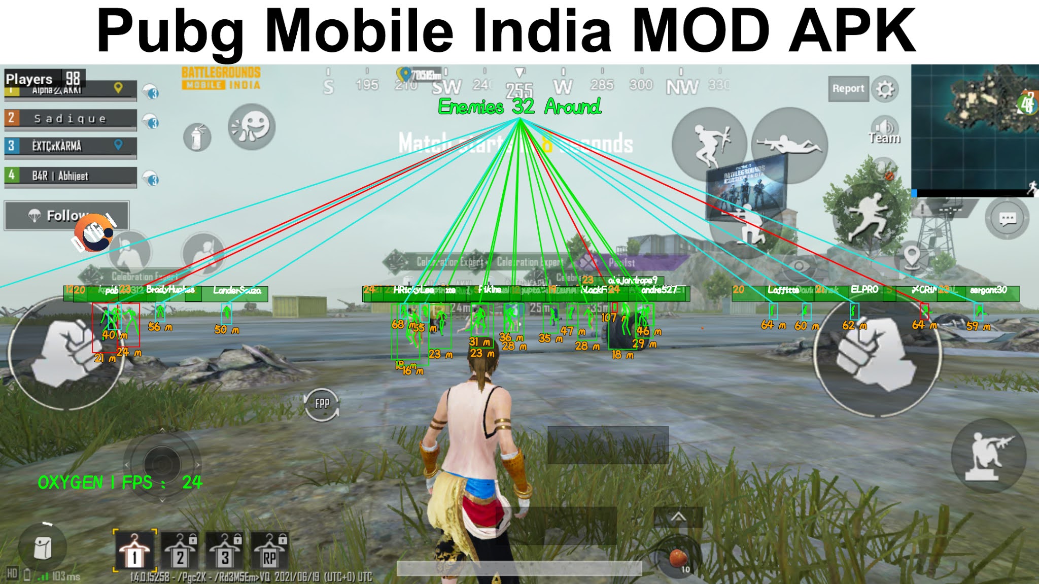 Pubg Mobile India Mod Apk BGMI Hack Mod apk Es+AImbot