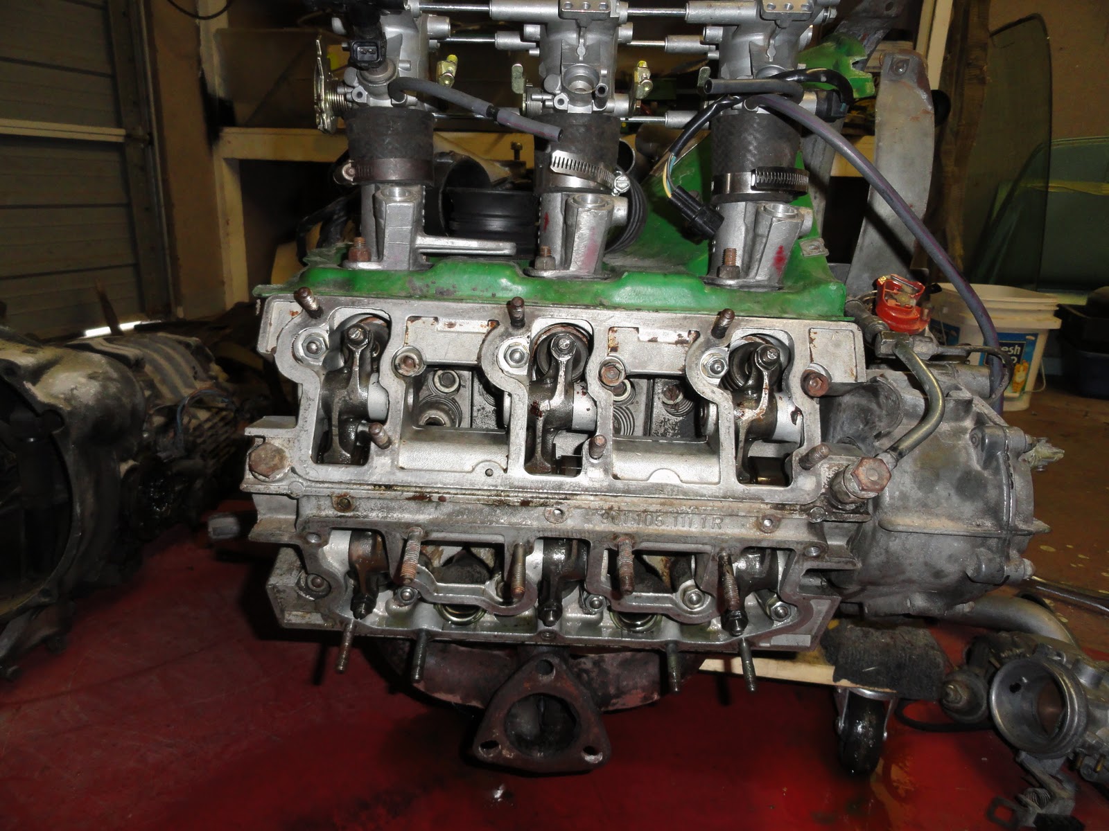 1977 Porsche 911 Racecar Build Valve adjustment and Powdercoated valve