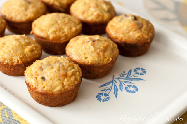 Rootandblossom: Apple Carrot (Coconut & Cranberry) Muffins