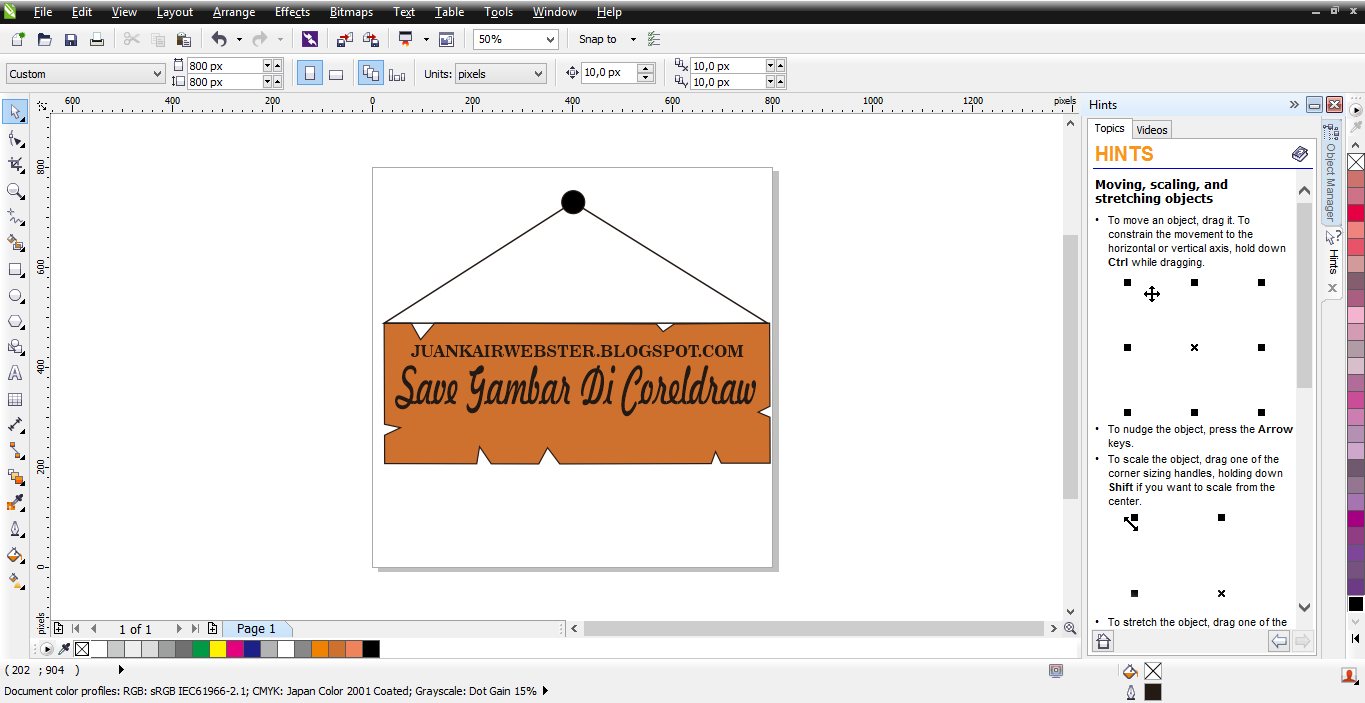 Cara Merubah Format Save CDR ke JPG di Coreldraw