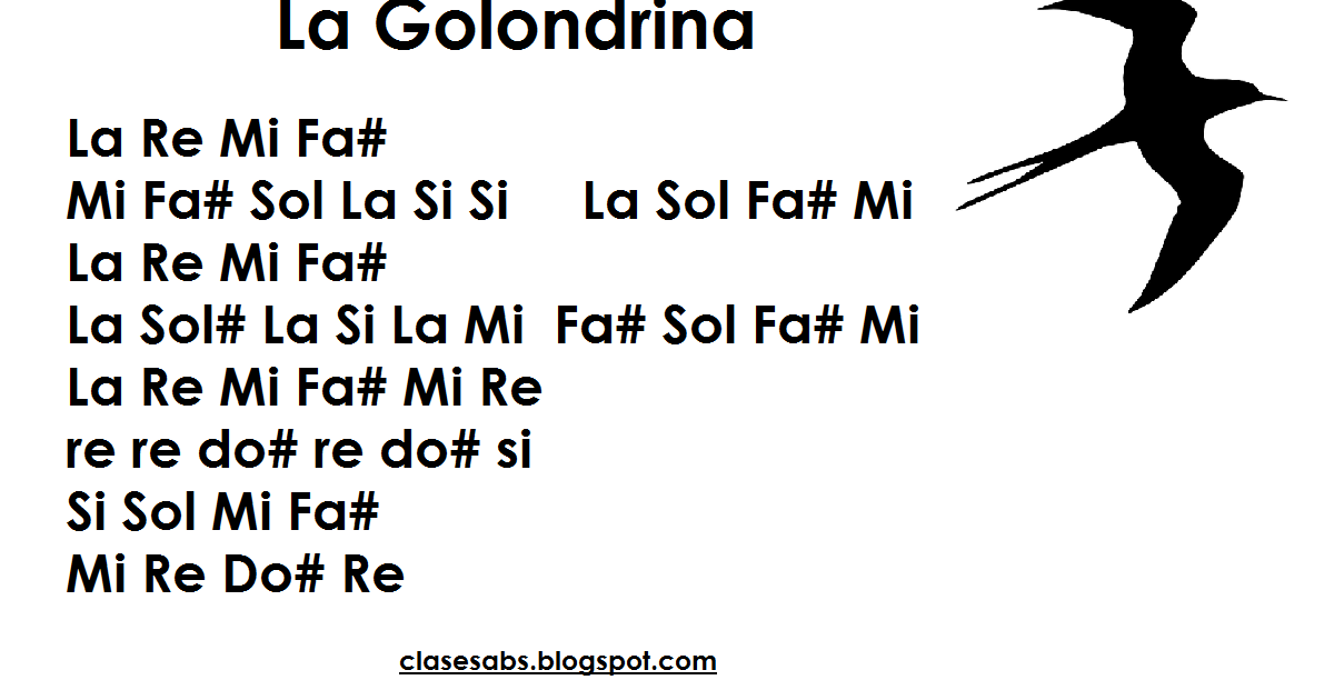 Canciones de Melódica La golondrina