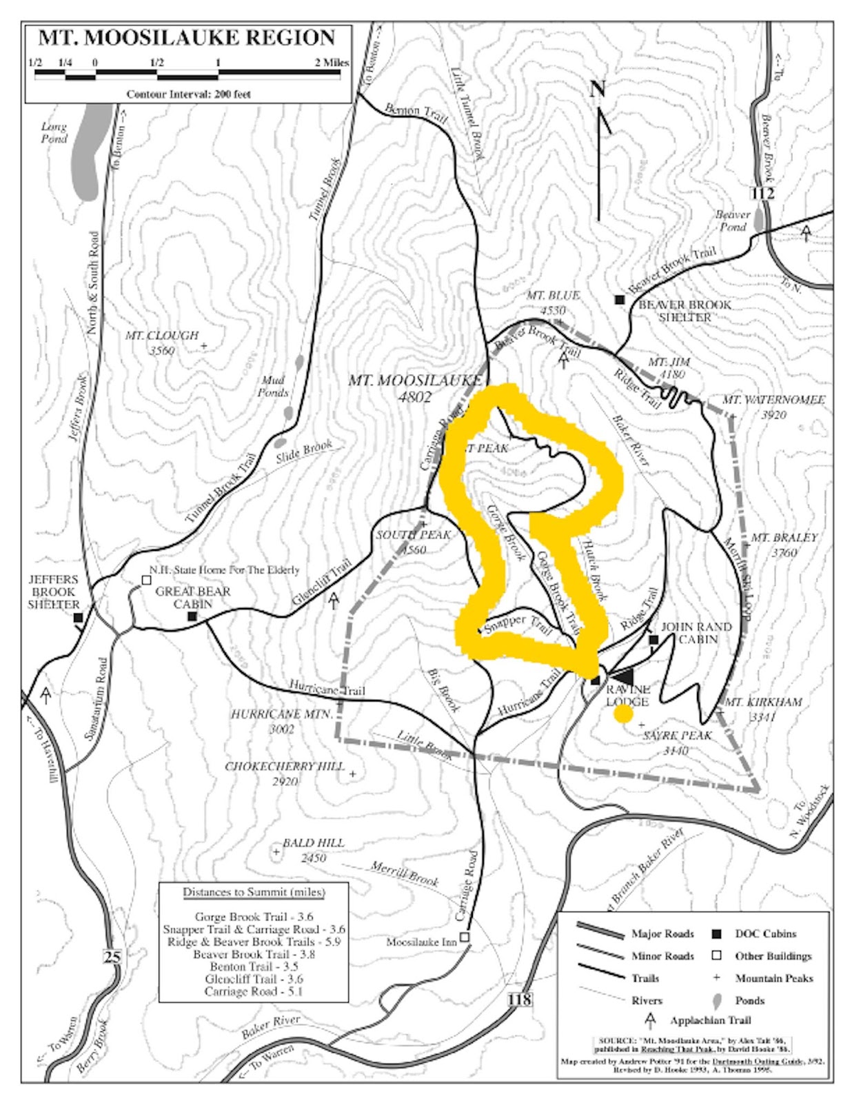 Mt Moosilauke Trail Map Outdoor Enthusiast Hiking Mount Moosilauke New Hampshire