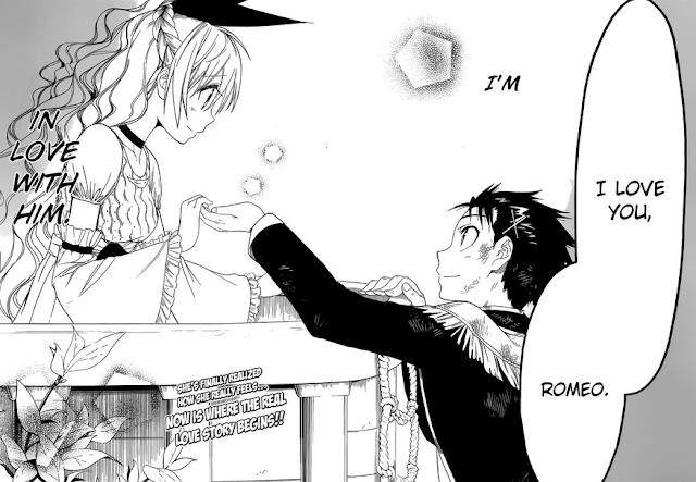 Nisekoi manga scena balkonowa Romeo i Julia