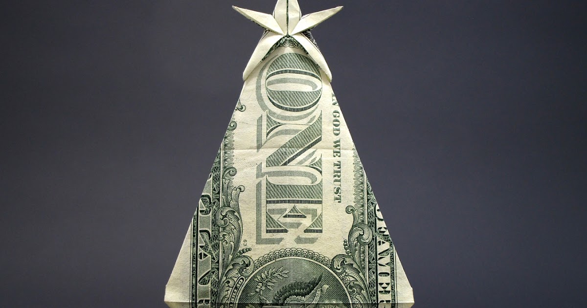 MarianoMi mundo el Origami Dollar Christmas Tree