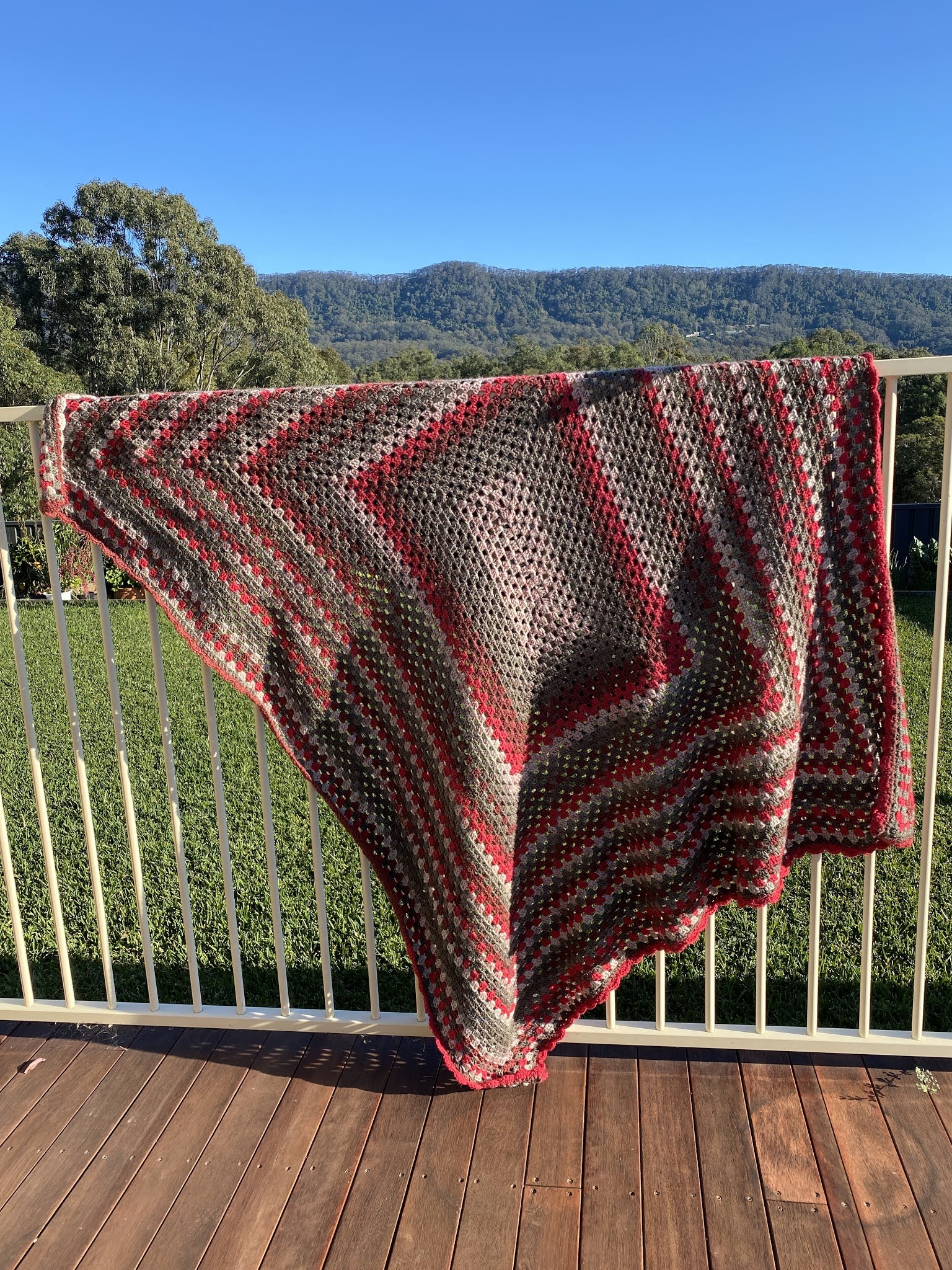 Finished Red Velvet Crochet Blanket Samelia's Mum