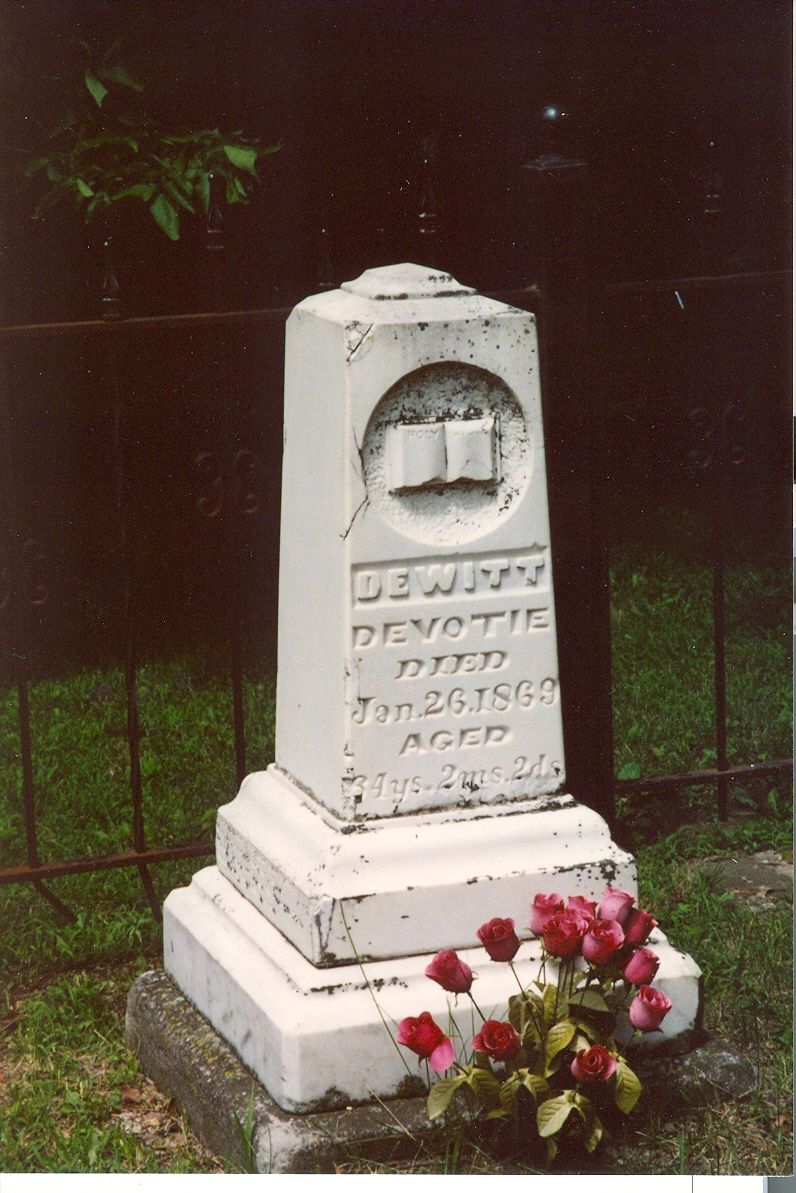 Dewitt Devotie Grave – Mitchellville, IA , - Out of Place Graves