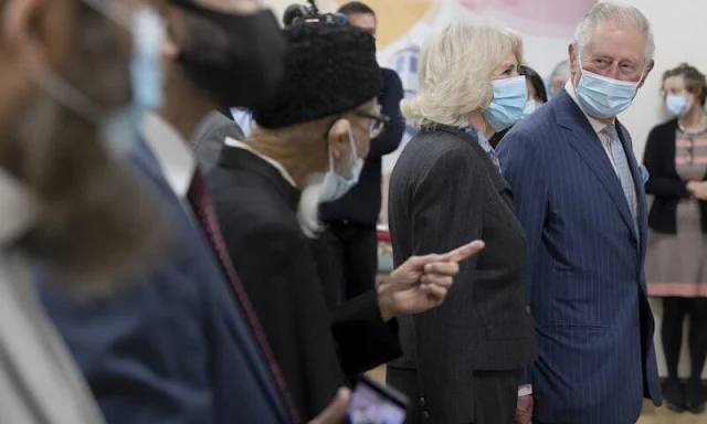 The Prince of Wales and Duchess of Cornwall visited the Community Vaccination Centre at Finsbury Park Mosque