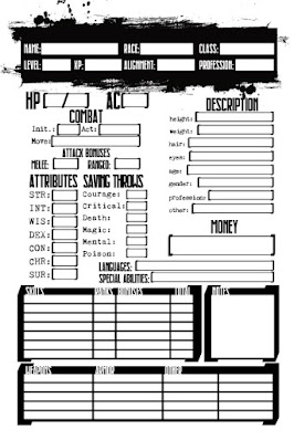 We Die Young Character Sheet