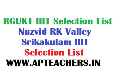 RGUKT IIIT Selection List 2023: Download IIIT Certificate Verification ...