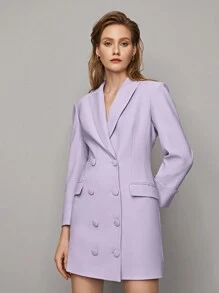 Purple blazer dress