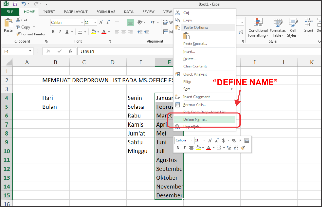Dropdown List Microsoft Office Excel