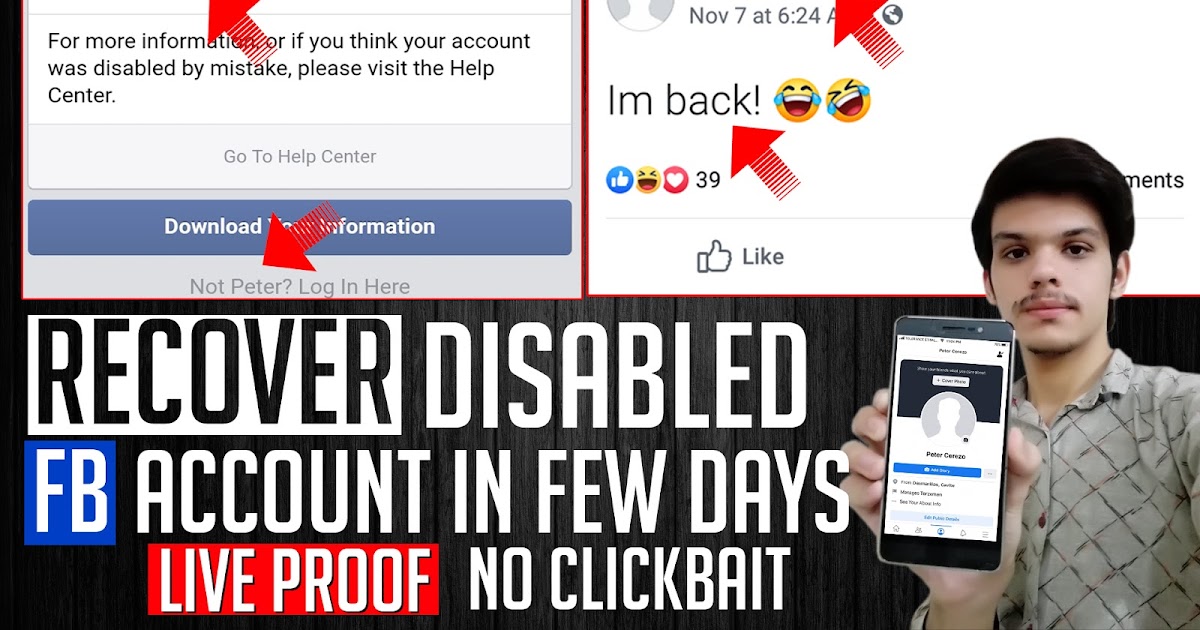 Recover Disabled Facebook Account 2020 How to Open Disabled Facebook
