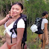 Nadine Lustre goes for a hike in a thong bikini