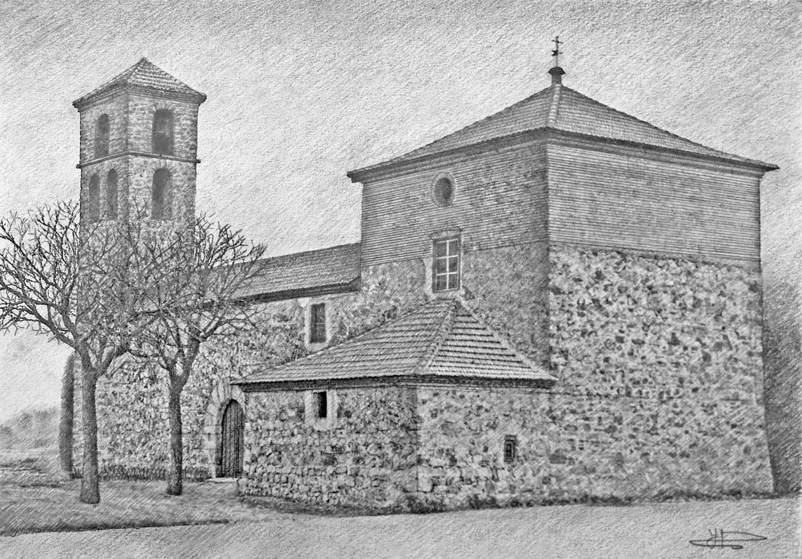 Villabrázaro Vivo!: Dibujo de la iglesia