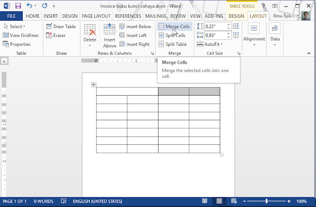 Cara mudah membuat kwitansi dengan ms word