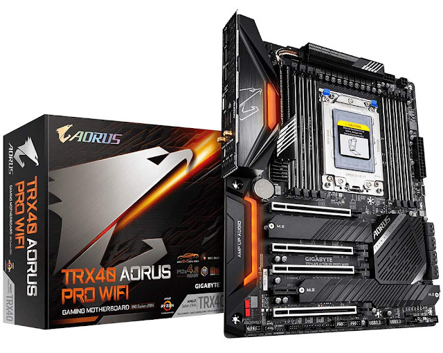 GIGABYTE TRX40 AORUS PRO WiFi Motherboard with Direct 12+2 Phases Infineon Digital VRM, 3 PCIe 4.0 M.2 with Thermal Guards, Intel Wi-Fi 6 802.11ax