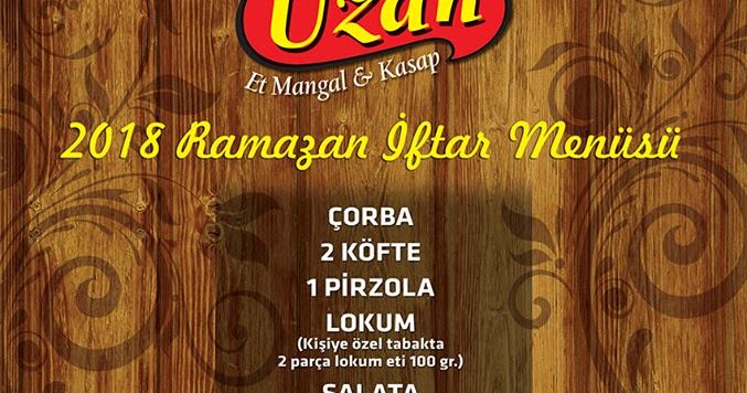 UZAN ET MANGAL NİLÜFER BURSA İFTAR MENÜLERİ