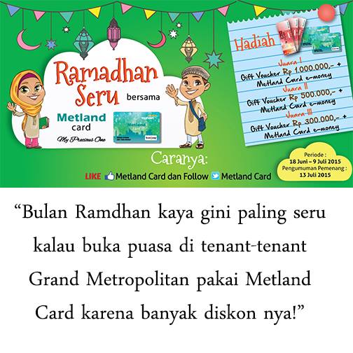 Kontes Ramadhan Seru Bersama Metland Card Berhadiah Gift Voucher Jutaan Rupiah