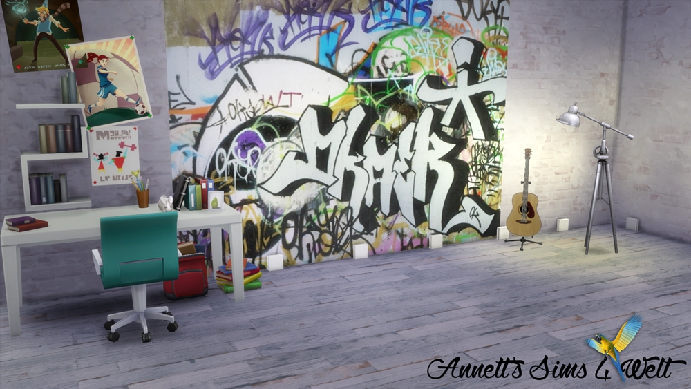 Sims 4 CC’s - The Best: Graffiti Walls by Annett85