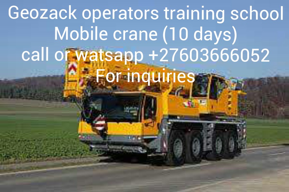 Mobile crane training school +27603666052 in Gauteng