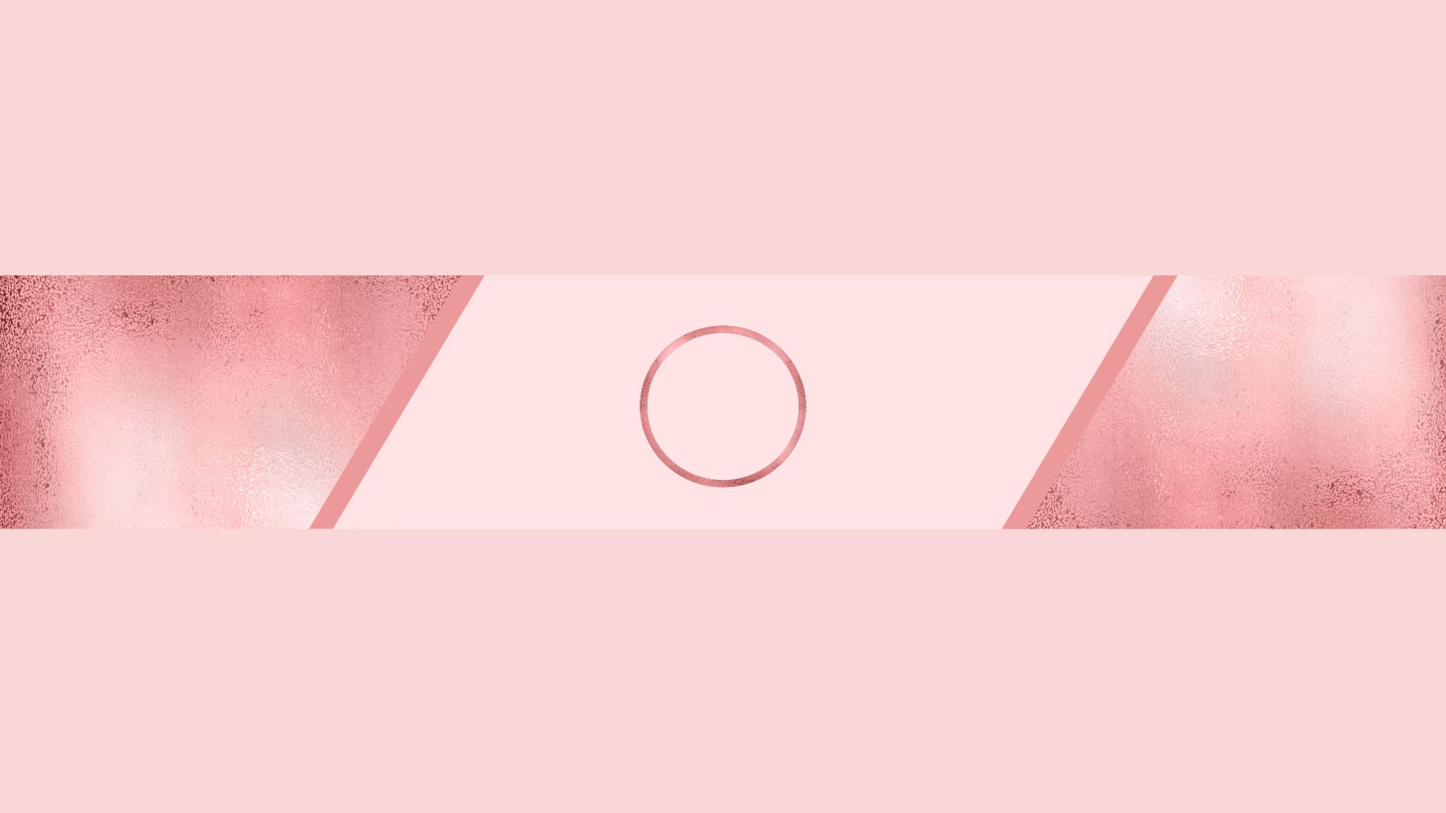 CAPA PARA CANAL YOUTUBE ROSE GOLD NO TAMANHO CERTO PARA CELULAR GRÁTIS 4 ARTES Logotipo Rosa