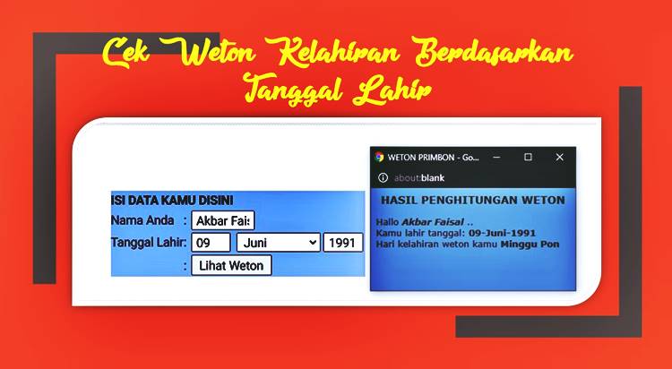 Cara Mengetahui Weton Kelahiran Berdasarkan Tanggal Lahir Praktis Dan Gampang Kanalmu