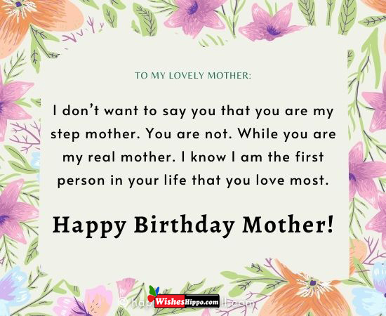Happy Birthday Stepmom Quotes 99+ Birthday Wishes For Stepmother Or Stepmom Images Quotes In English -  Wisheshippo