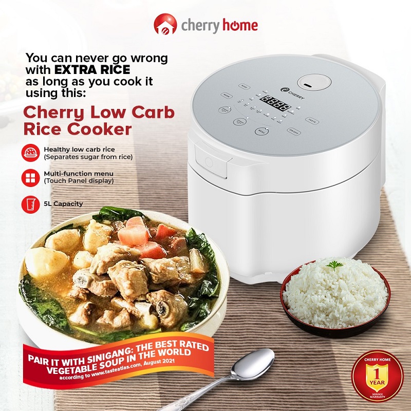 Cherry Low Carb Rice Cooker For Healthier Living Adobotech Tech, Gadgets Served in Adobo Flavors