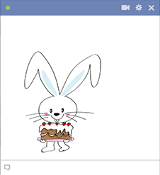 Bunny with Birthday Cake