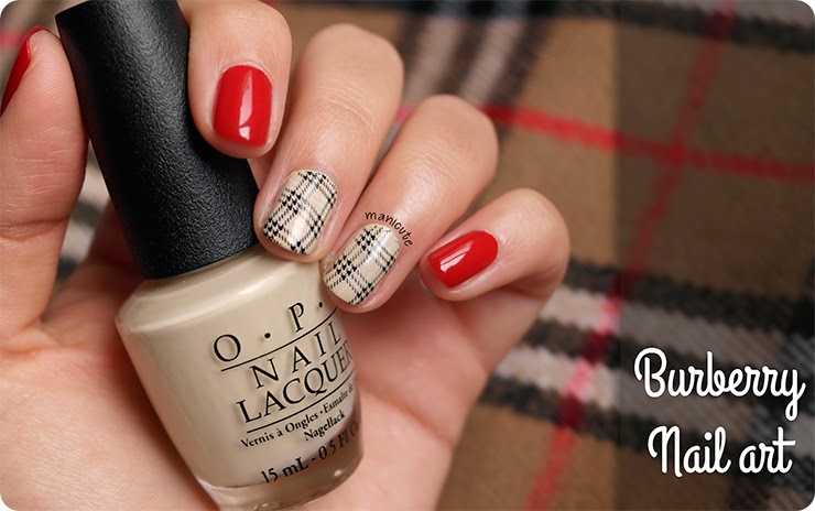 burberry nail art