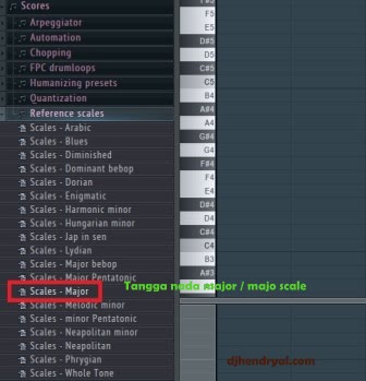 Tangga nada major di fl studio 11