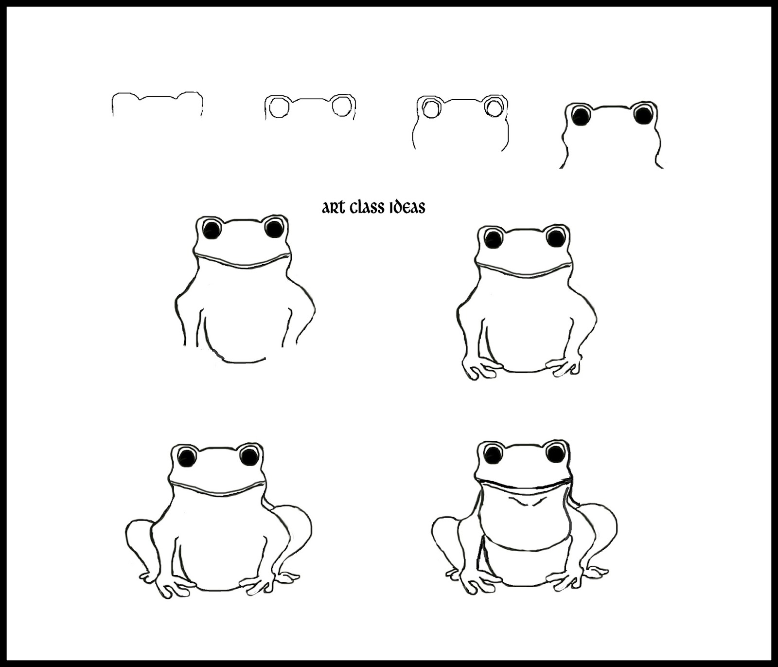 Uncategorized Draw A Frog draw a frog art class ideas i like to start on the top but you can