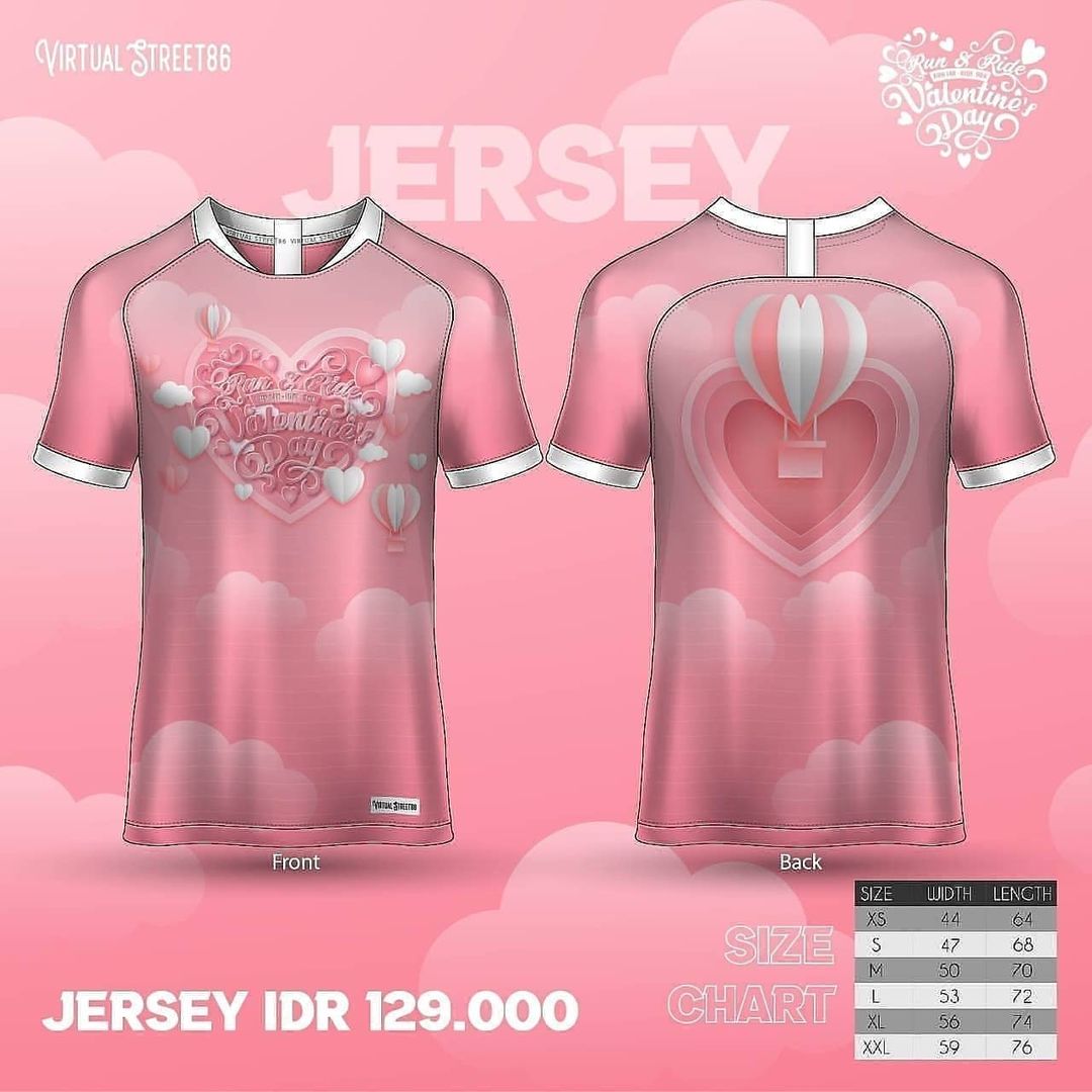 Jersey 👕 Virtual Run & Ride - Valentine's Day • 2021