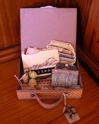 Artfull Crafts: Lisa sharing a Suitcase made using Kaisercrafts' Check ...