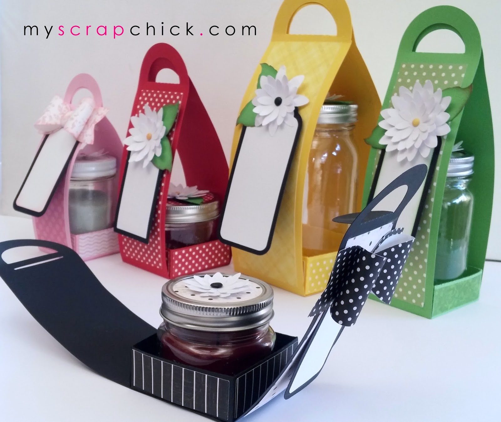 Tutorial for Jam Jar and Candle Gift Wraps myscrapchick